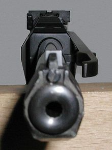 Kimme und Korn bei der Luftpistole